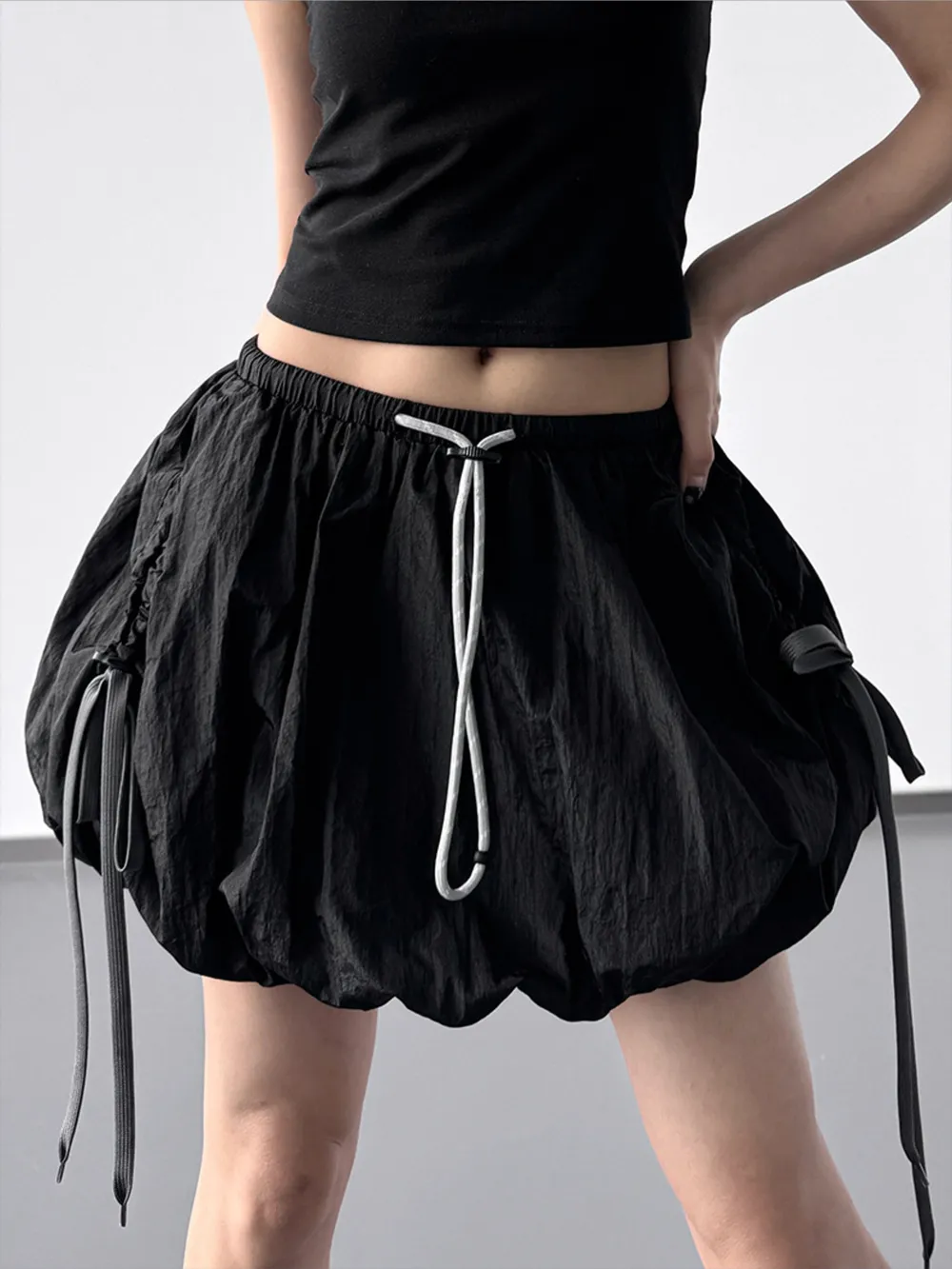 Bubble Drawstring Casual Shorts, image 2