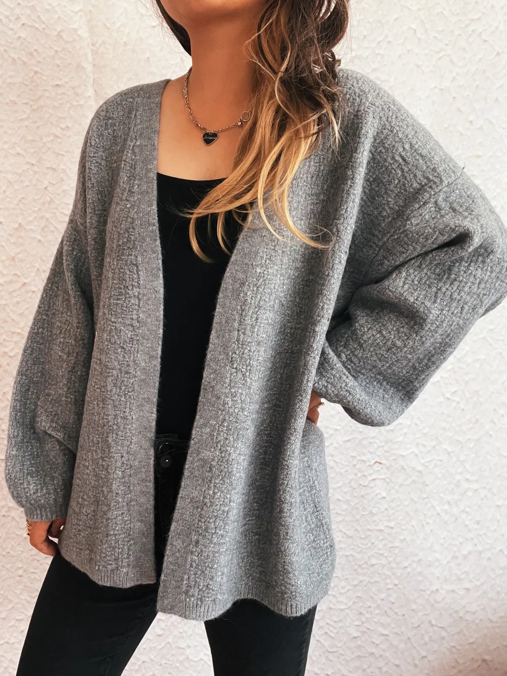 Open Front Long Sleeve Cardigan, image 9