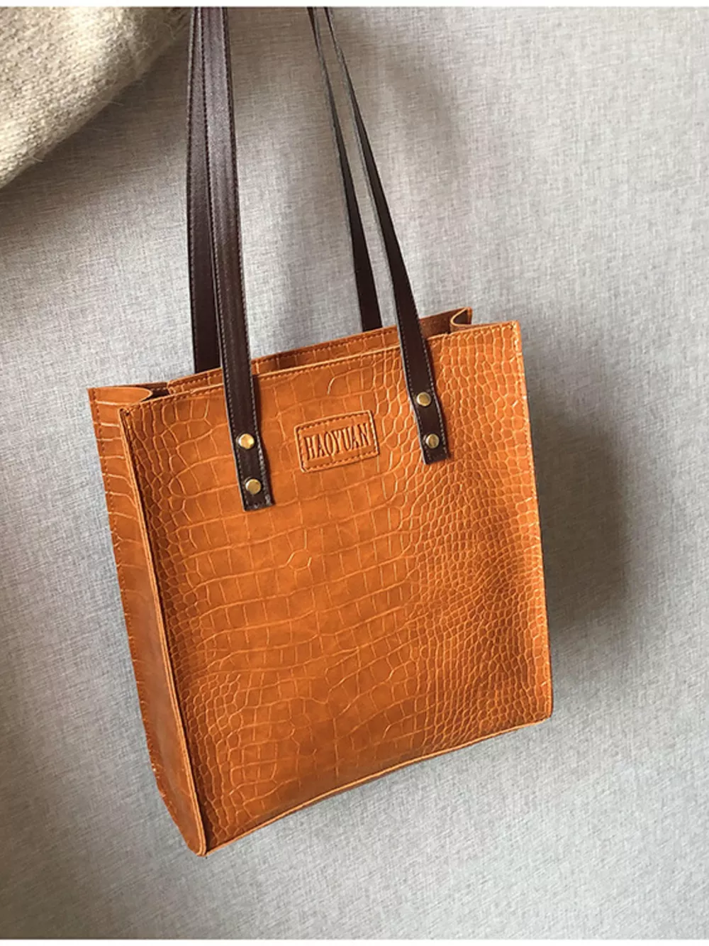 Leather Tote Shoulder Bag, image 14