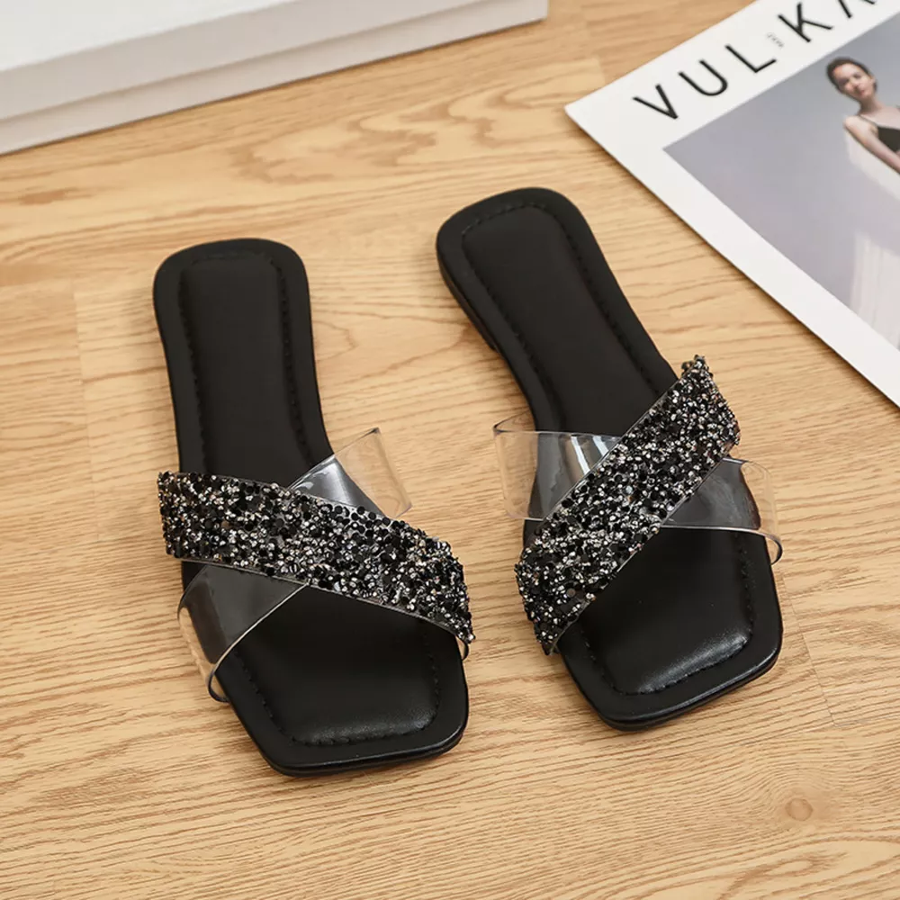 Open Toe Rhinestone Sandals, image 2