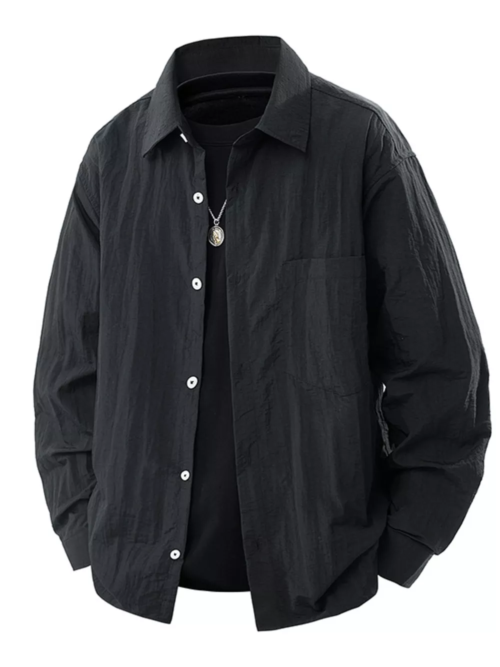 Men's Plus Size Lightweight Button-Down Shirt