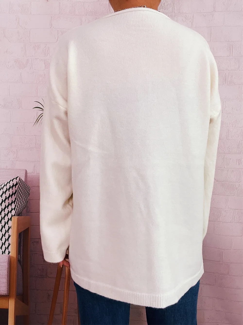 One Button Front Drop Shoulder Cardigan, image 18