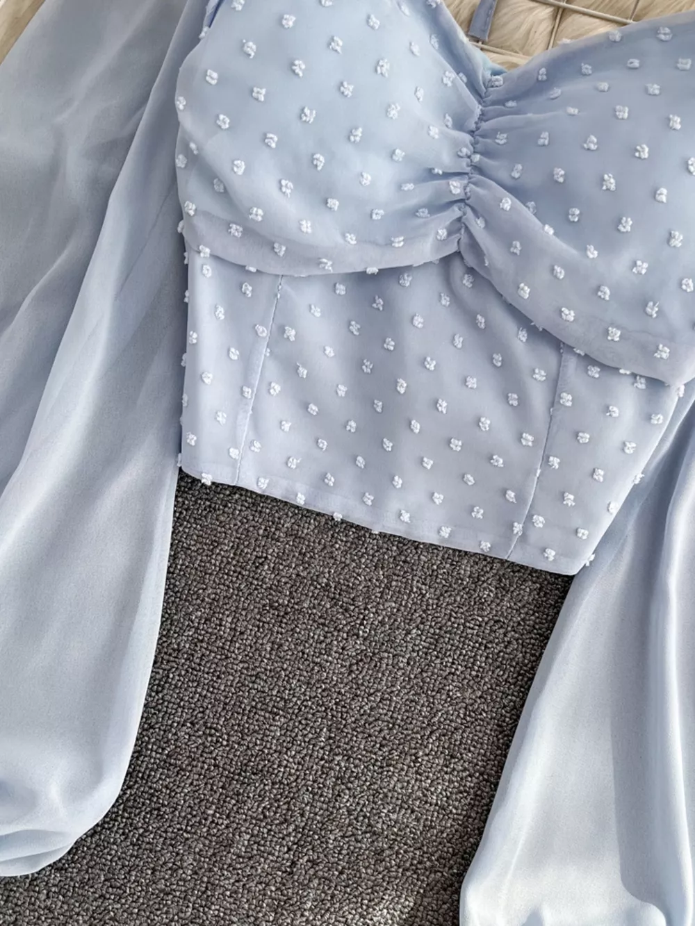 Swiss Dot Flounce Sleeve Blouse, image 4