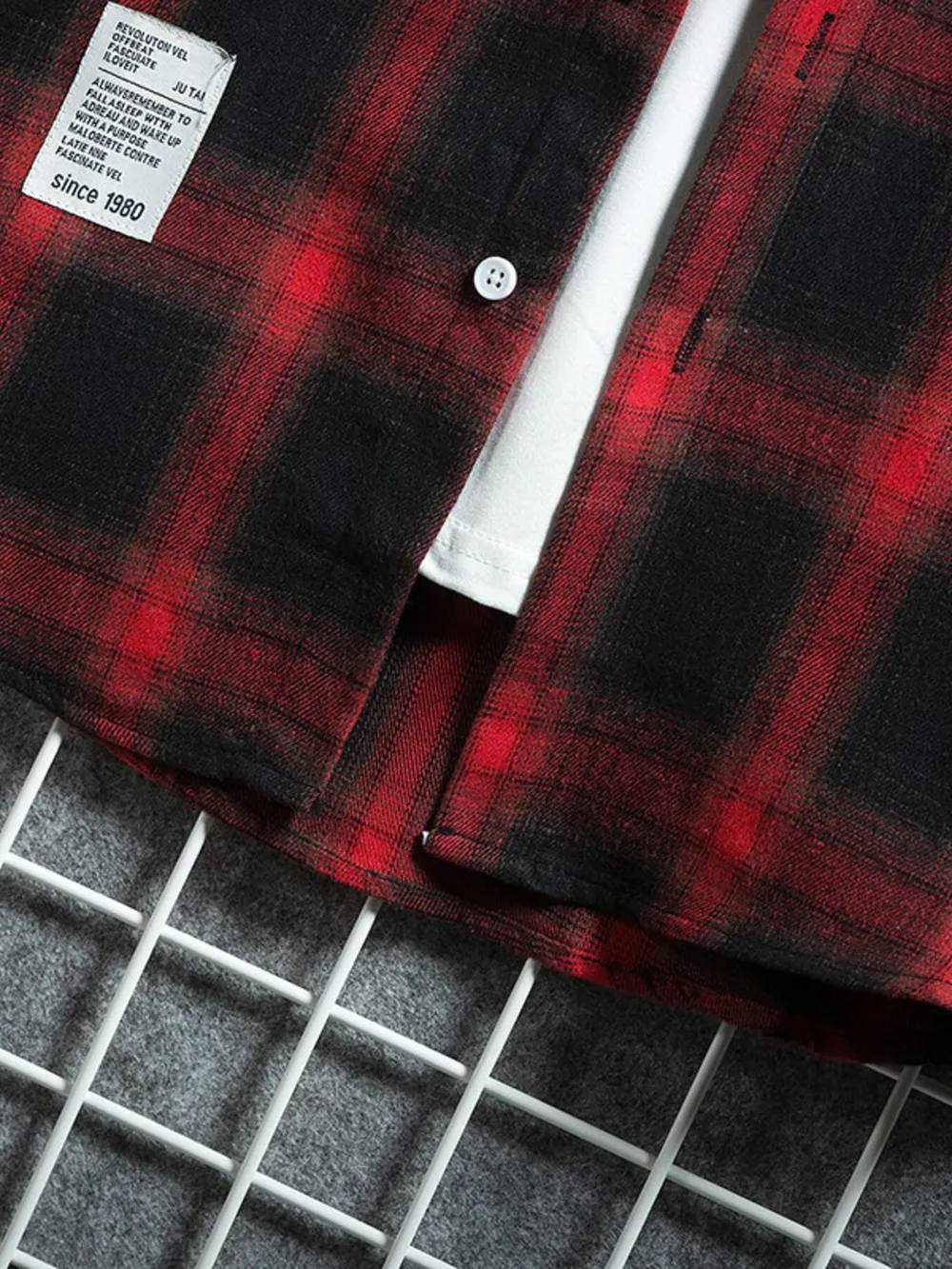 Men's Plus Size Plaid Button Up Short-Sleeve Shirt, image 11