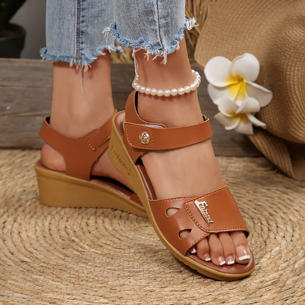 Open Toe Wedge Sandals, image 6