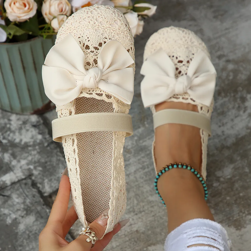 Bow Round Toe Flat Slip-Ons, image 10