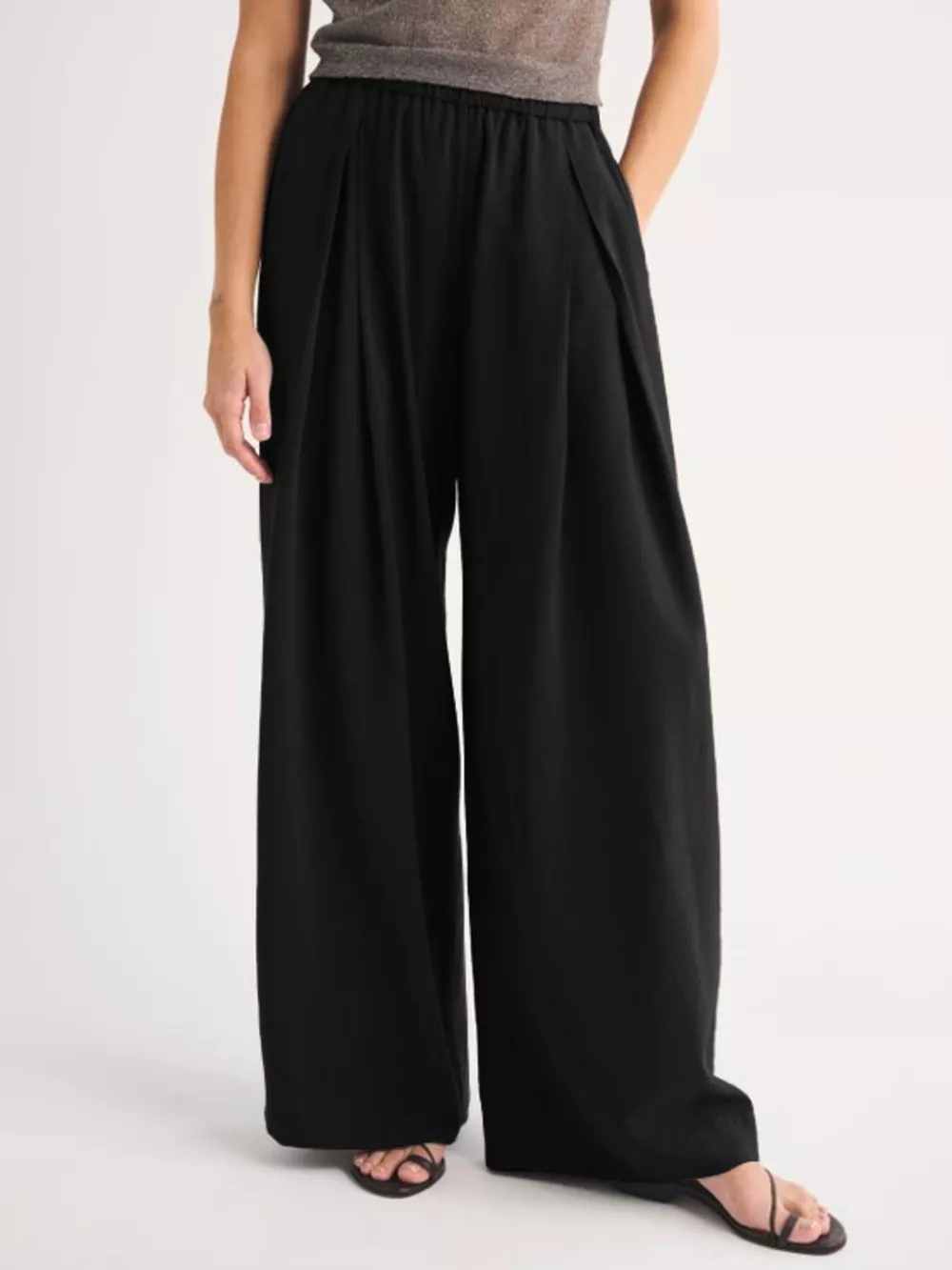 Elastic Waist Relaxed Fit Pants, image 6