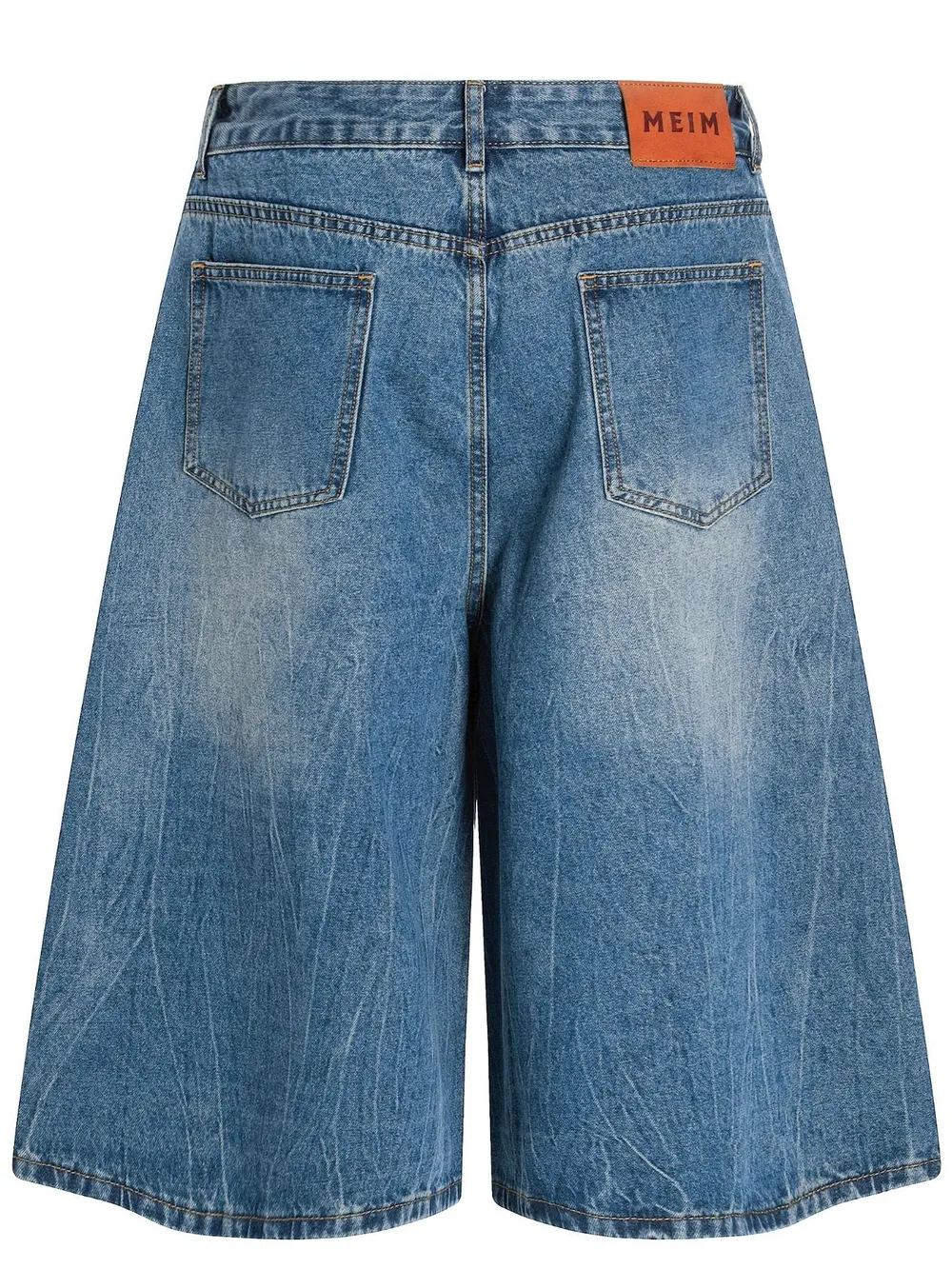 Men's Wide Leg Relaxed Fit Denim Shorts, image 3