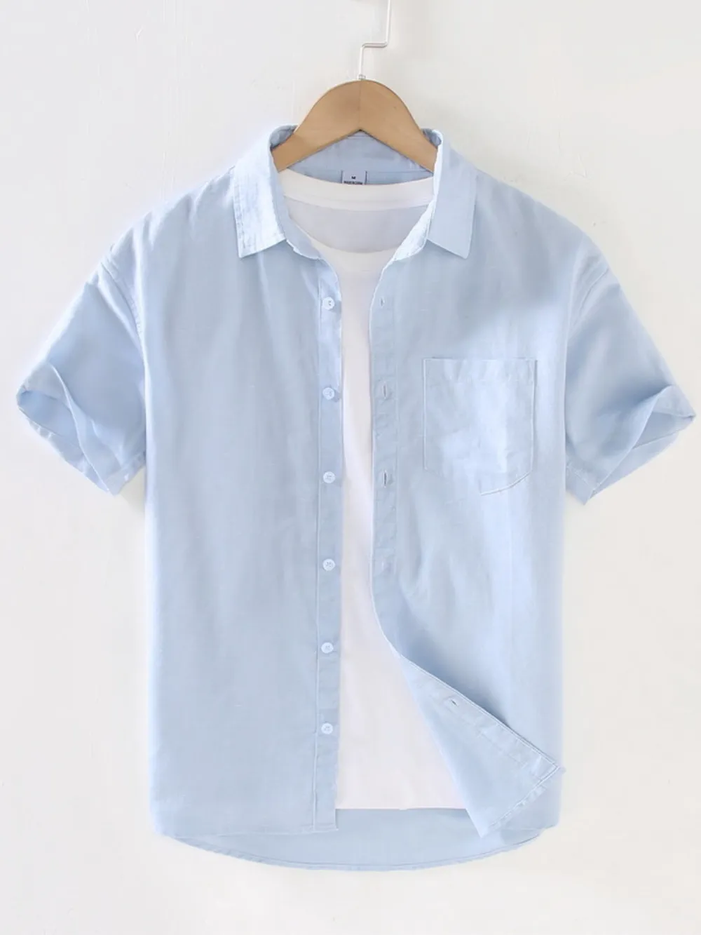 Men's Full Size Button Up Short Sleeve Shirt Plus Size, image 4
