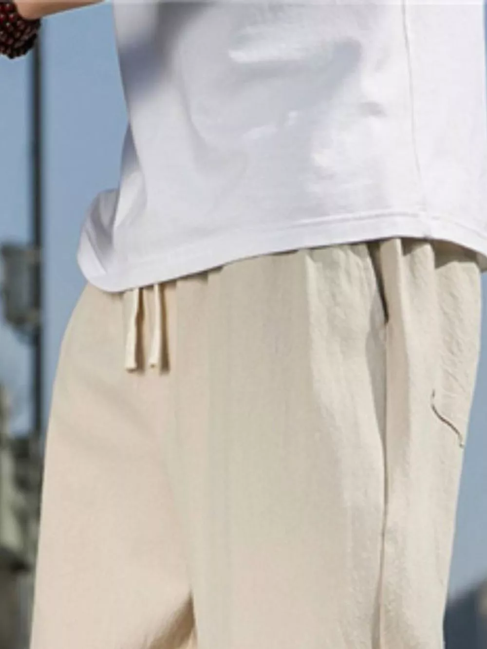 Men's Plus Size Loose Fit Drawstring Casual Pants, image 10