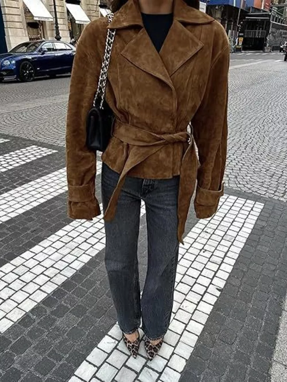 Vintage Suede Tie Waist Jacket, image 2