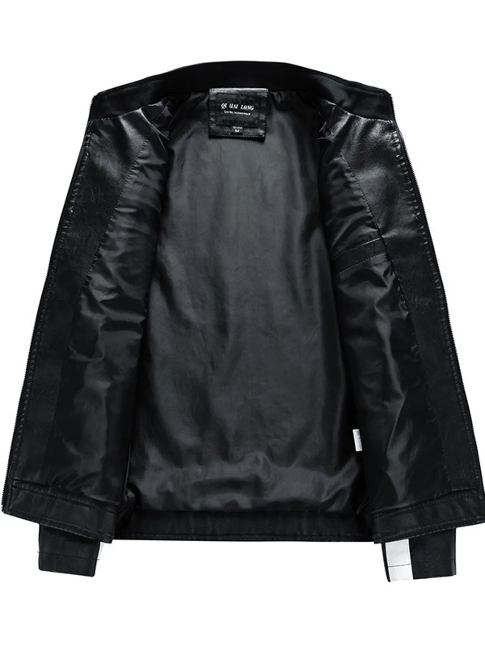 Men's Plus Size Zip Up Long Sleeve Contrast Jacket, image 3