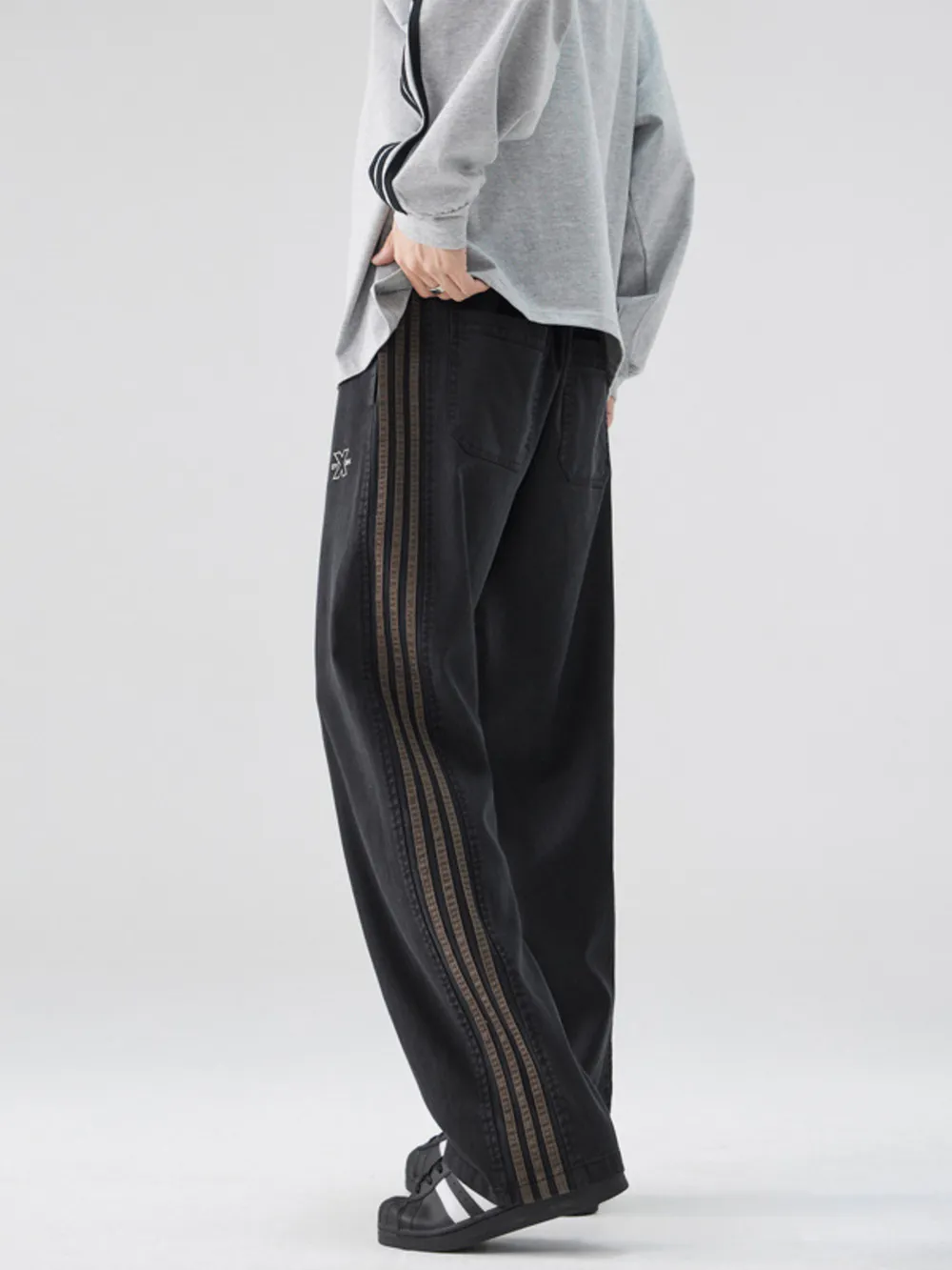 Men's Full Size Casual Loose Fit Drawstring Pants Plus Size, image 3