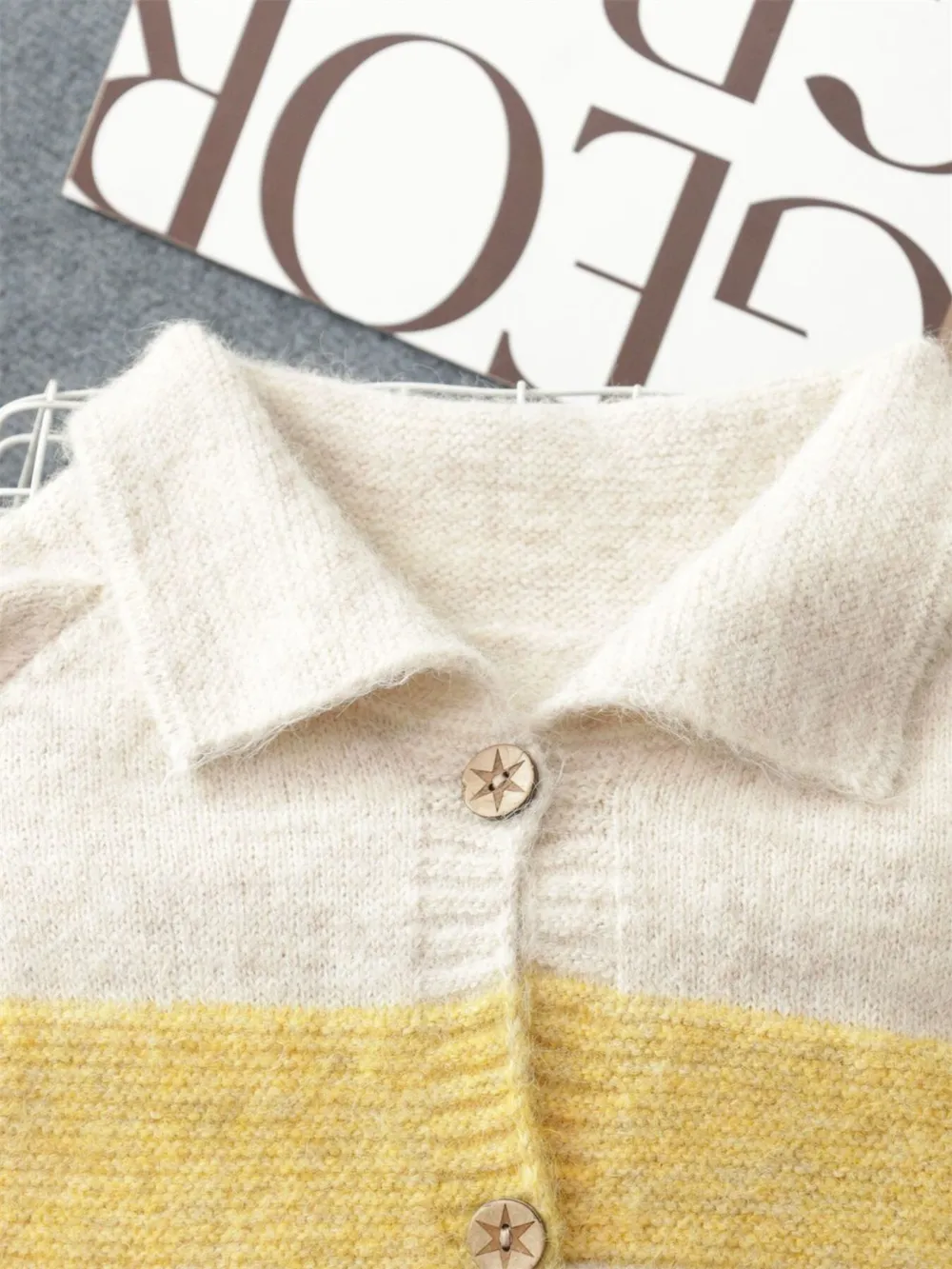 Striped Button-Up Cozy Cardigan, image 26