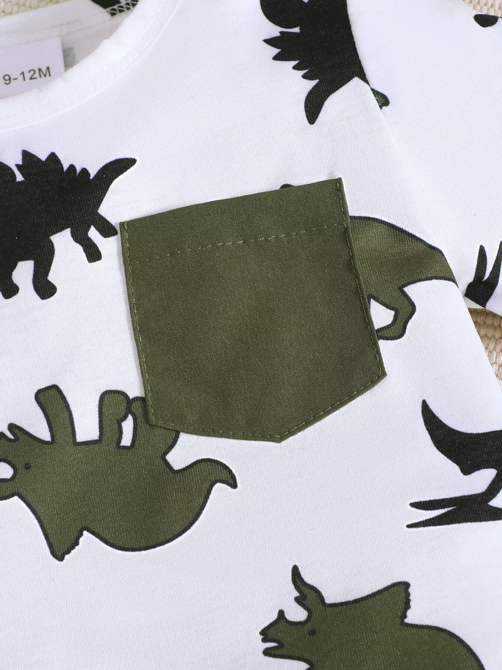 Children's Dinosaur Print Pocket Tee & Shorts Set