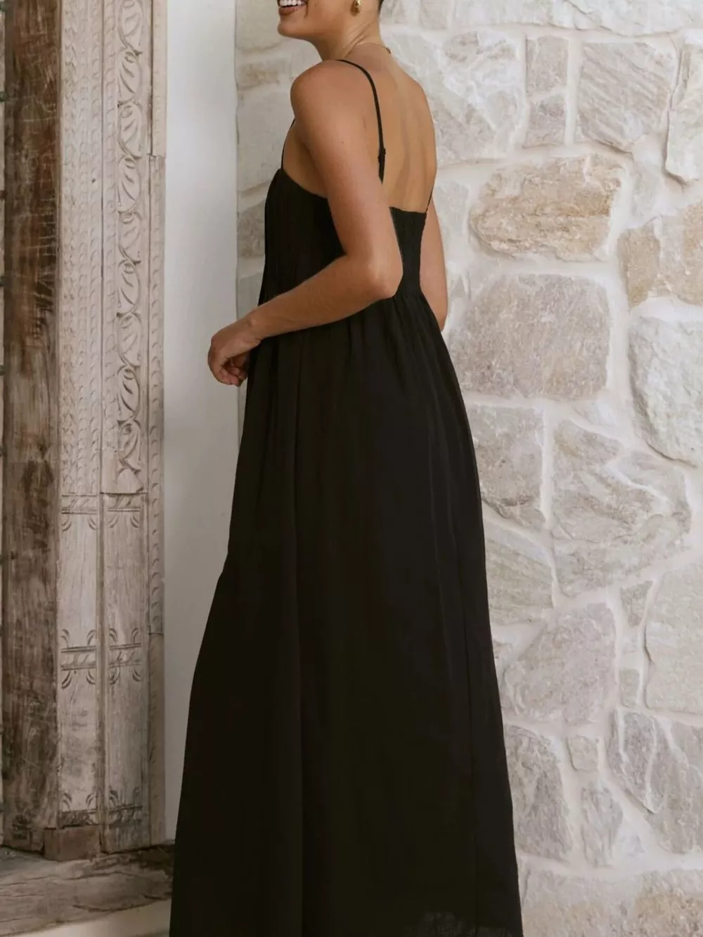 Pleated Bodice Midi Cami Dress, image 7