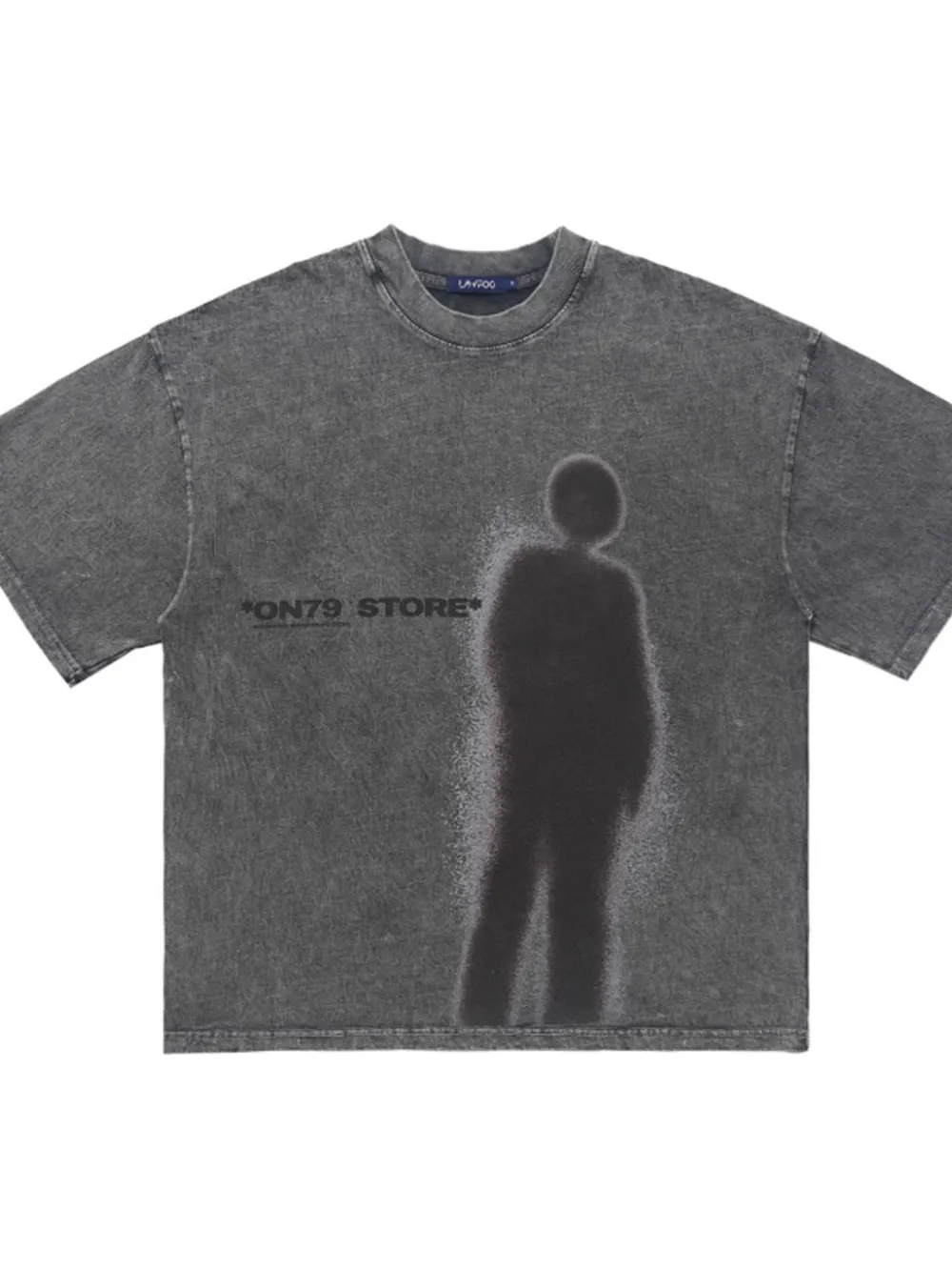 Men's Vintage Washed Graphic Round Neck T-Shirt, image 6