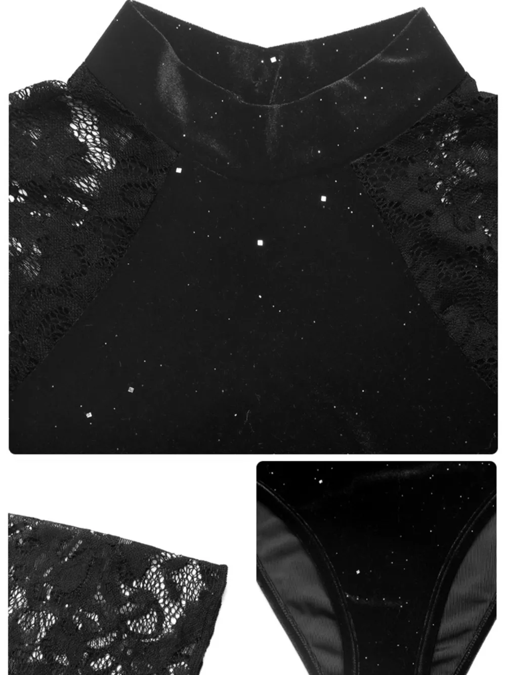 Lace Mock Neck Bodysuit, image 2