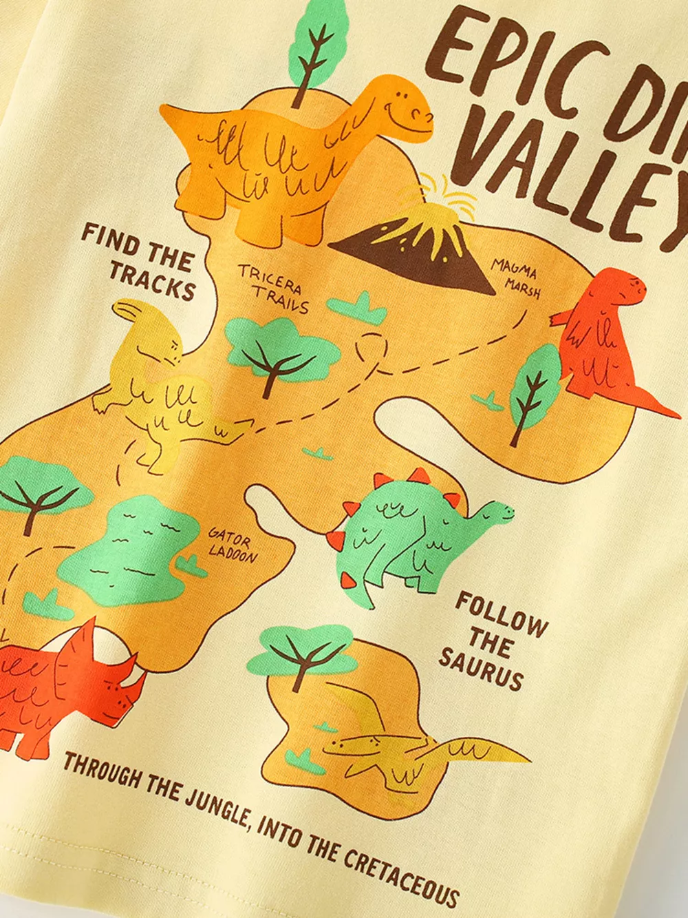 Children's Dinosaur Adventure Map T-Shirt, image 3