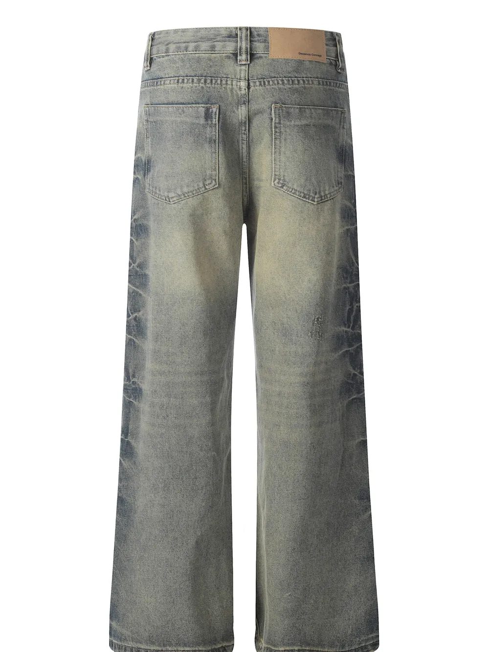 Men's Washed Wide-Leg Jeans, image 3