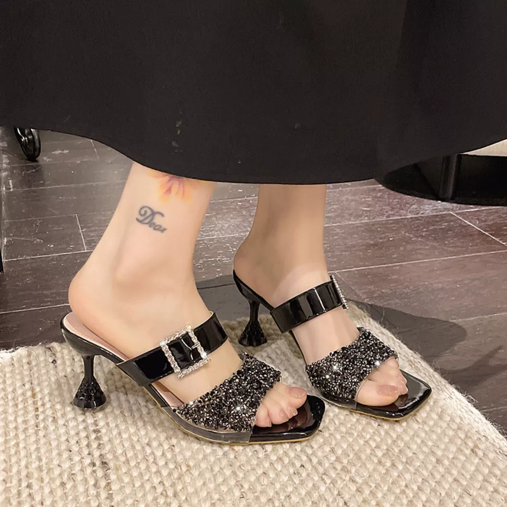 Open Toe Block Heels Sandals