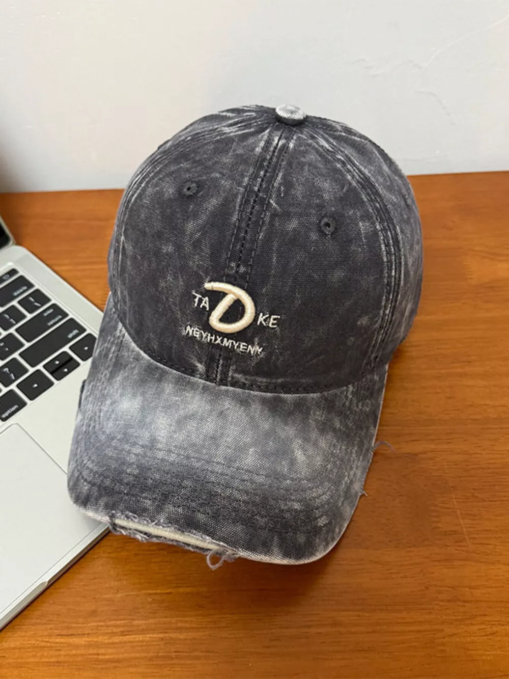 Distressed Embroidered Baseball Cap, image 5