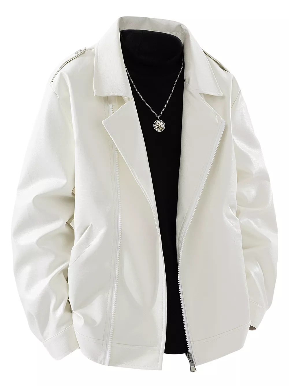 Men's Plus Size Lapel Collar Long Sleeve Outerwear