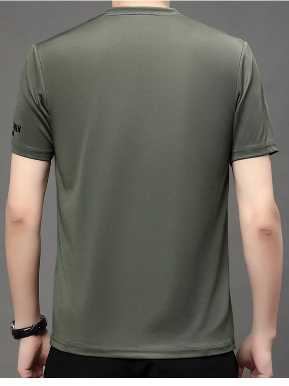 Men's Plus Size Round Neck Short Sleeve T-Shirt, image 3