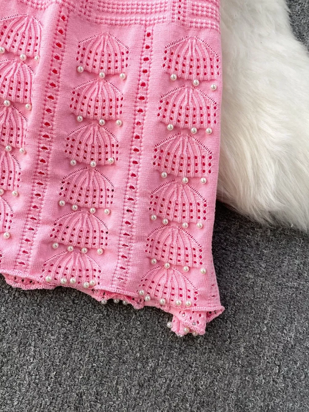 Textured Knit Sleeveless Midi Dress, image 6