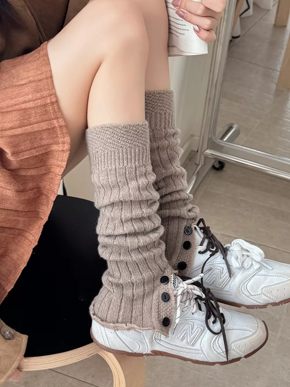 Slouchy Knit Leg Warmers, image 7