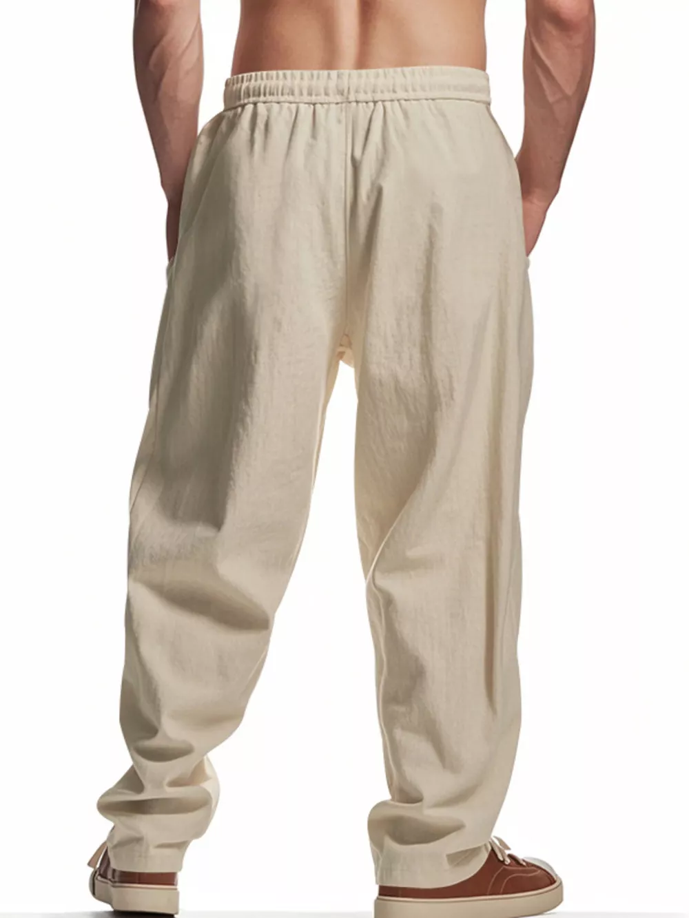 Men's Full Size Drawstring Letter Casual Pants Plus Size, image 13