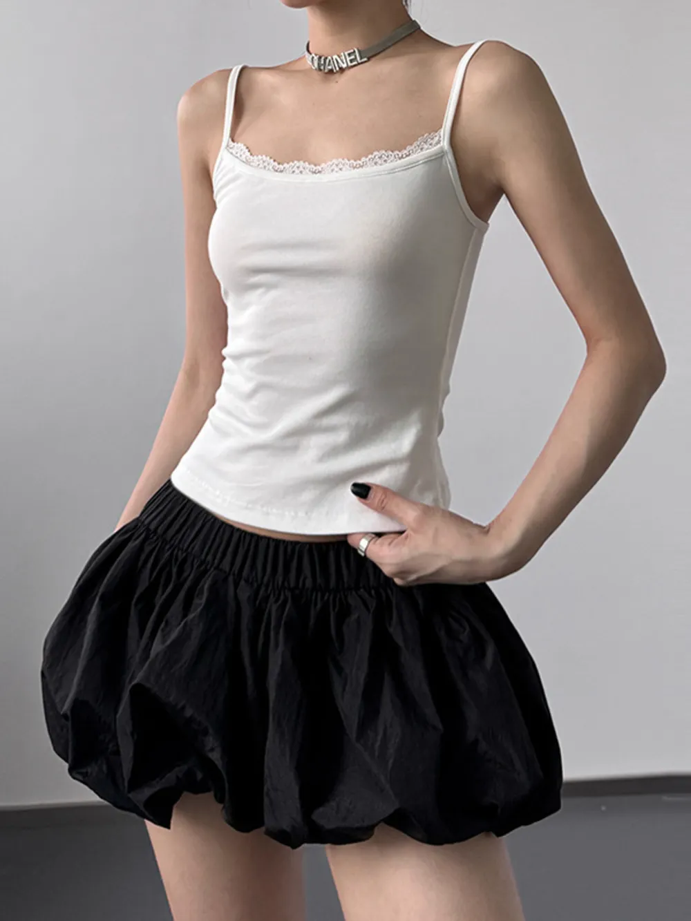 Lace Trim Cami Top, image 2