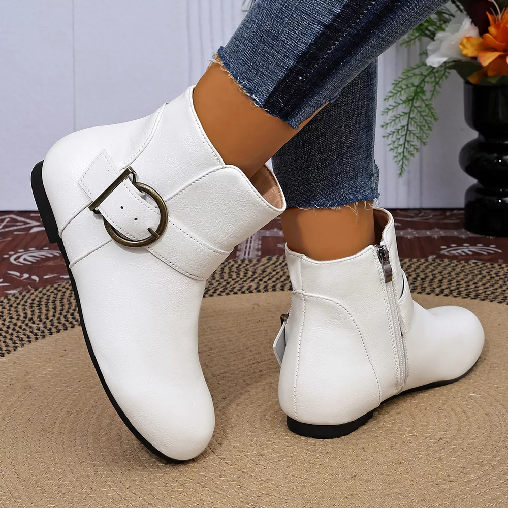Round Toe Ankle Boots, image 6