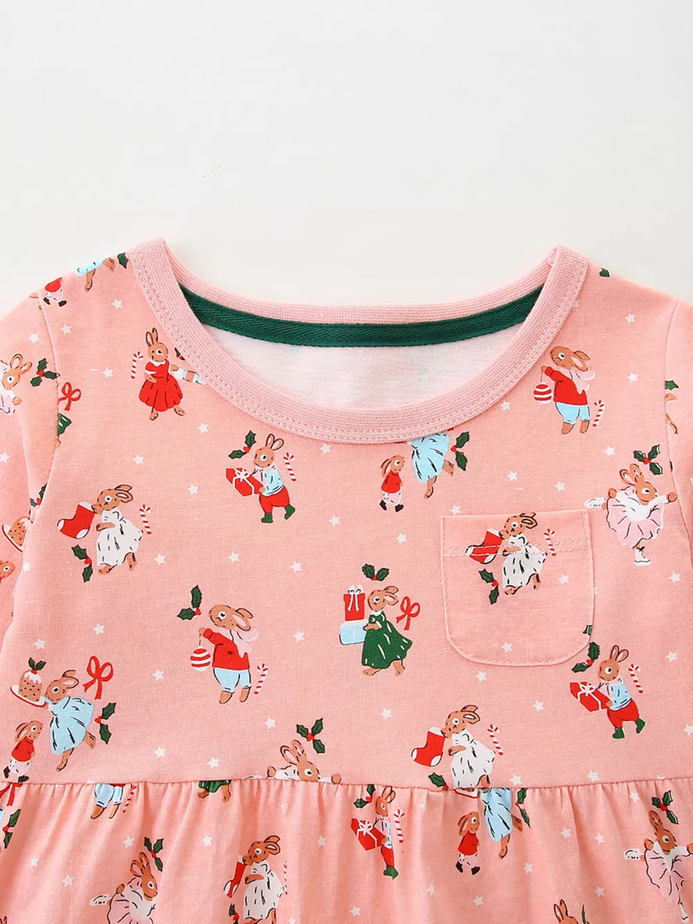 Children's Christmas Print Long Sleeve Dress, image 5