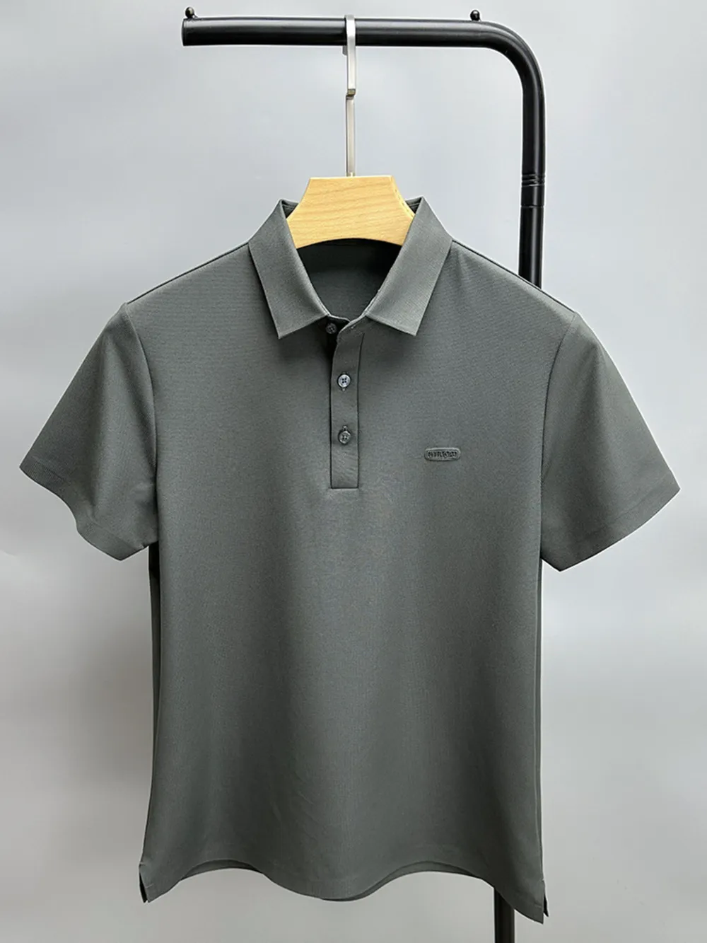 Men's Plus Size Button Detail Short Sleeve Polo, image 5