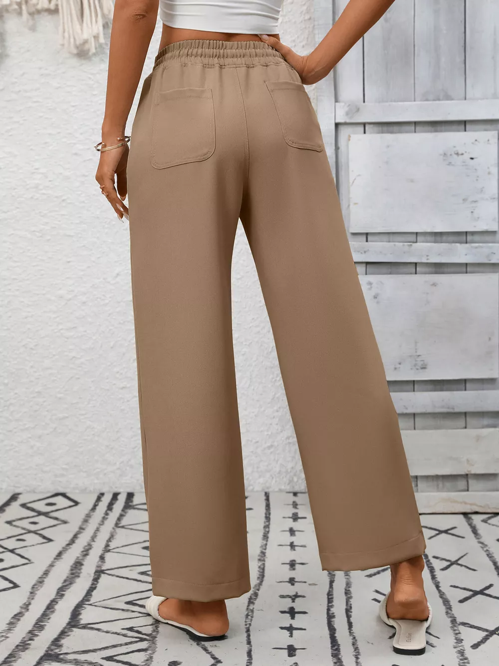 Casual Drawstring Wide Leg Pants, image 18