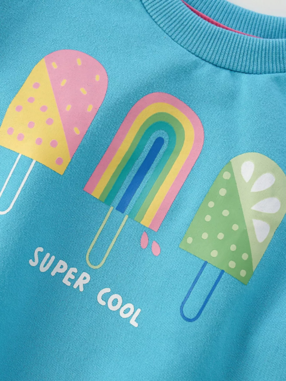 Children's Ice Cream Graphic Round Neck Sweatshirt, image 4