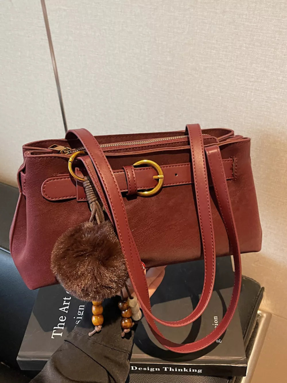 Buckle Decor Shoulder Bag, image 3