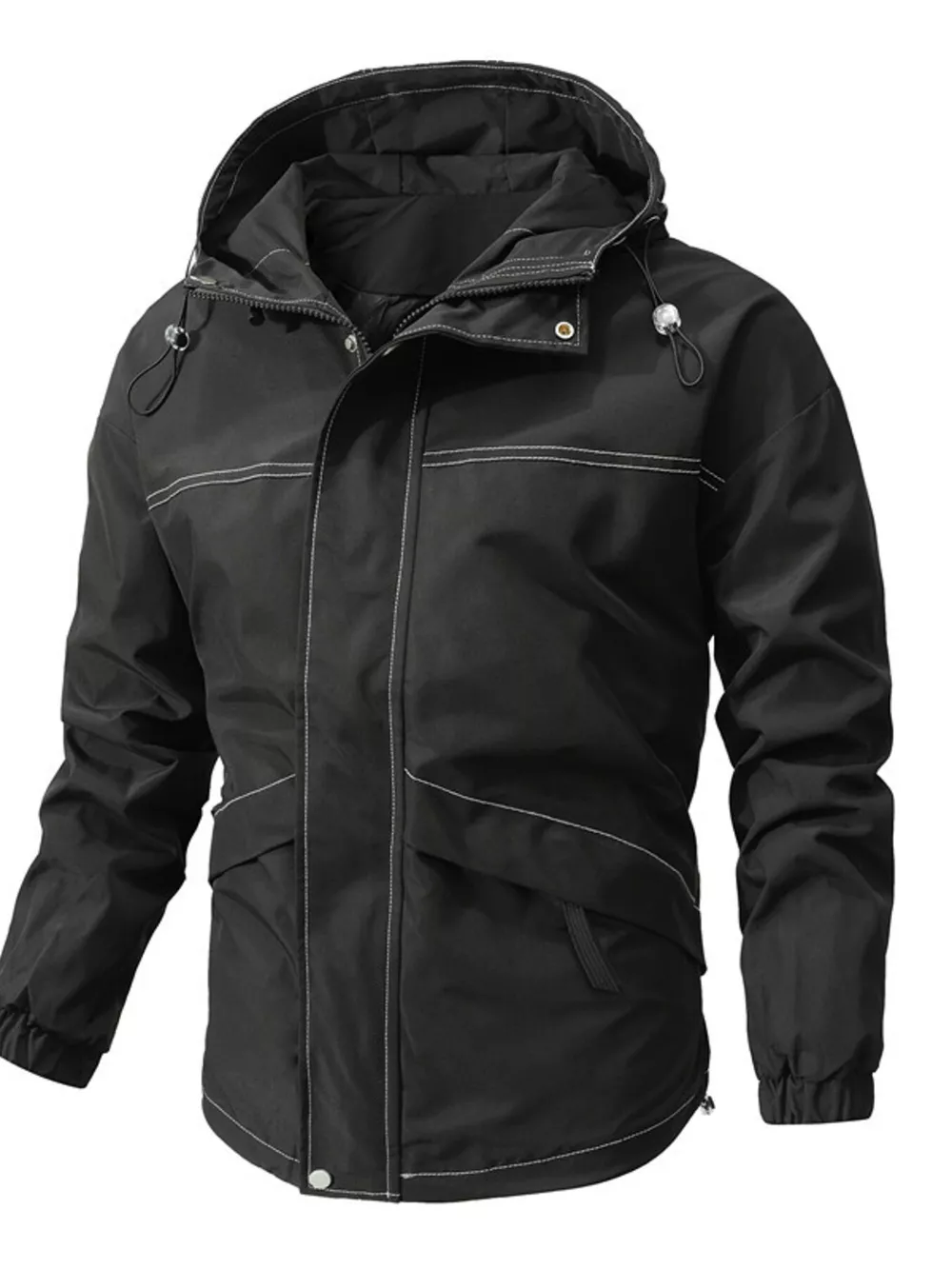Men's Plus Size Hooded Windproof Outdoor Jacket