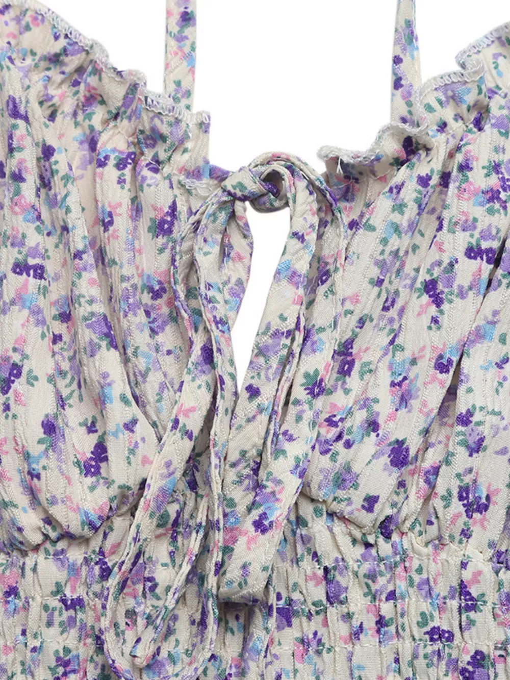 Floral Print Shirred Cami Maxi Dress, image 7