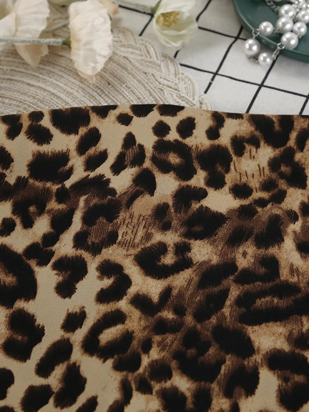 Leopard Cardigan and Wide Leg Pants Lounge Set, image 11