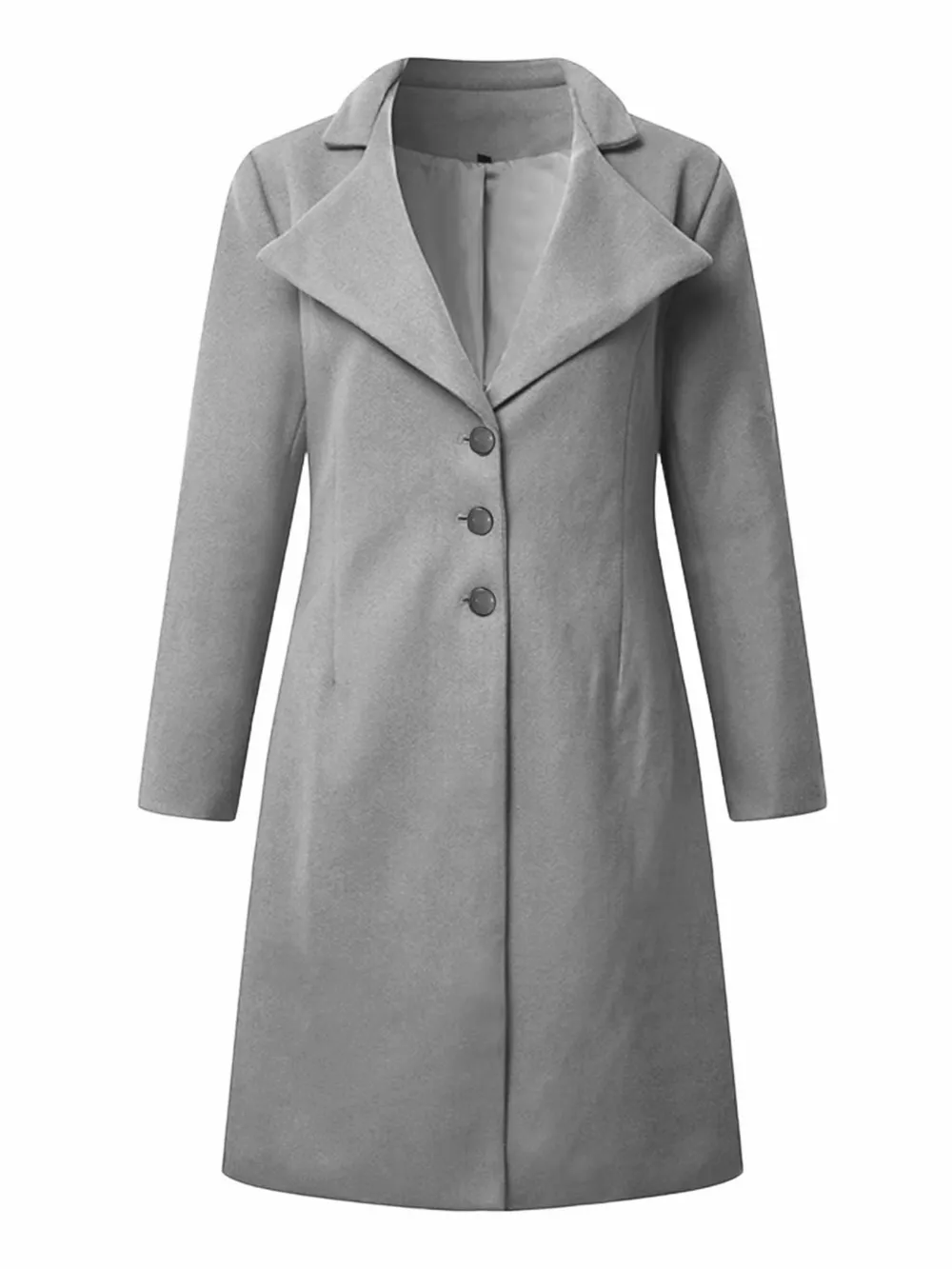 Full Size Single-Breasted Long Sleeve Overcoat Plus Size, image 14