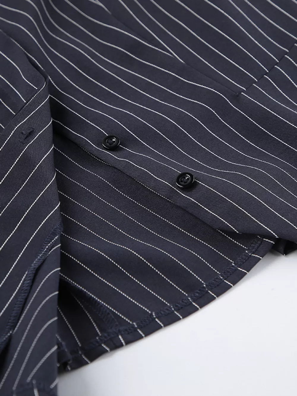 Striped Blazer and Mini Skirt Set with Scarf Detail, image 11