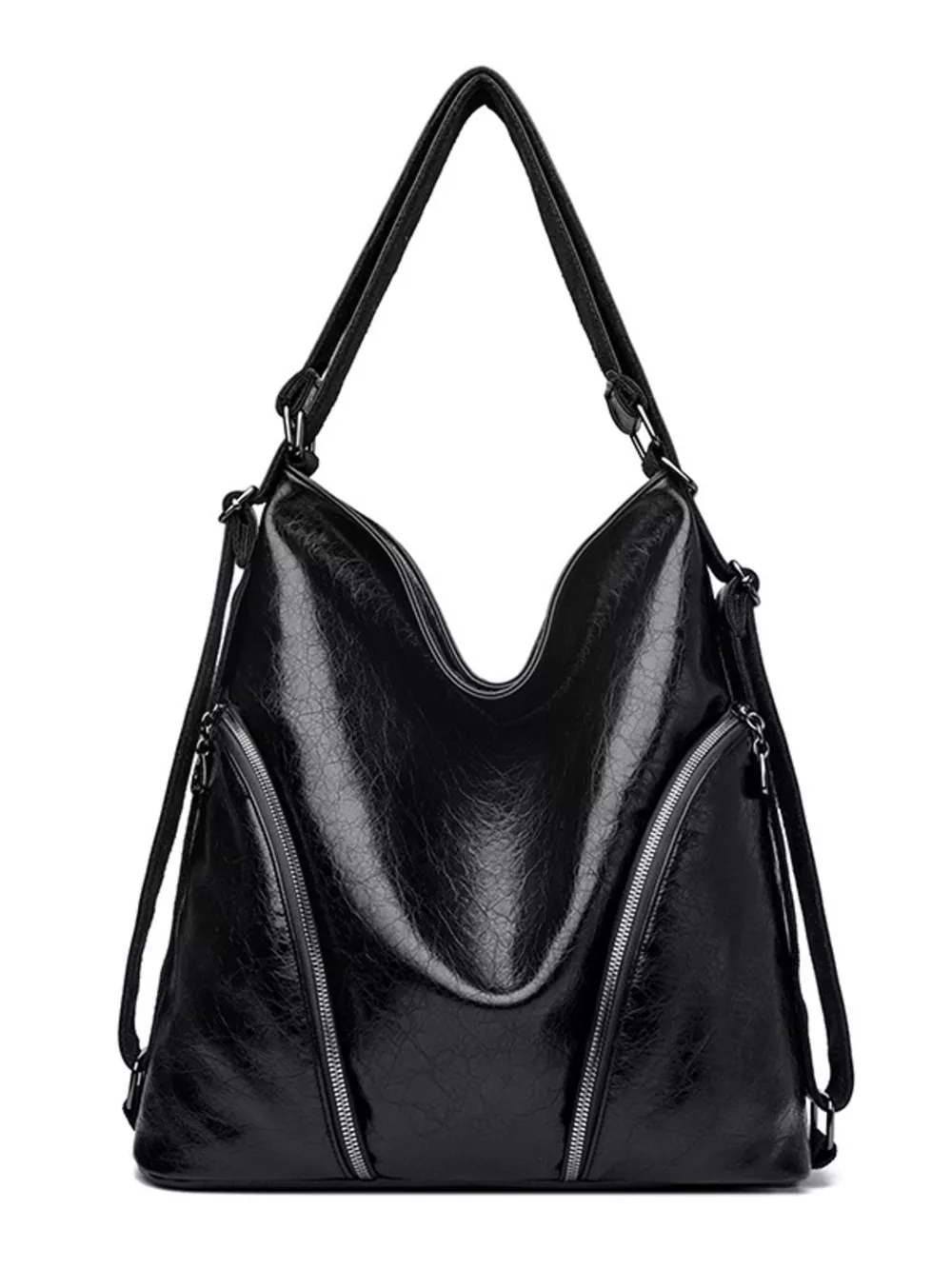 Large PU Leather Hobo Tote Bag, image 3