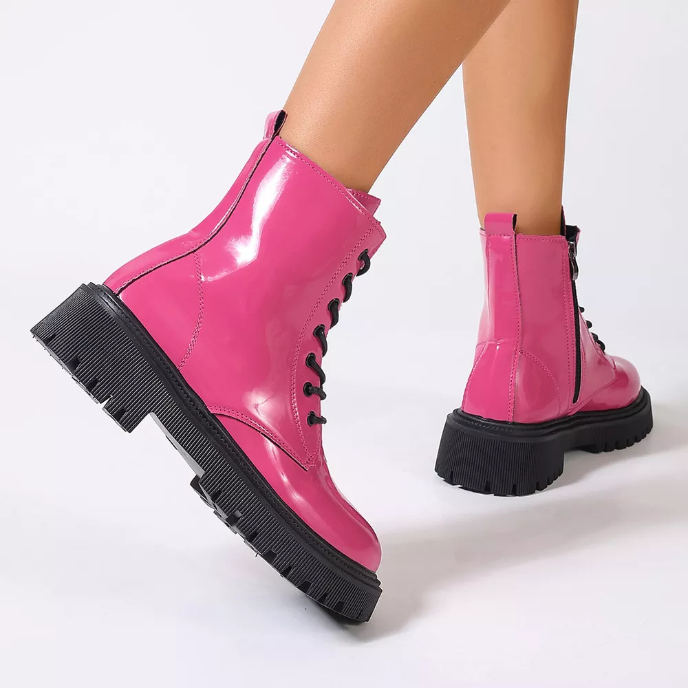 Lace-Up Platform Combat Boots, image 2