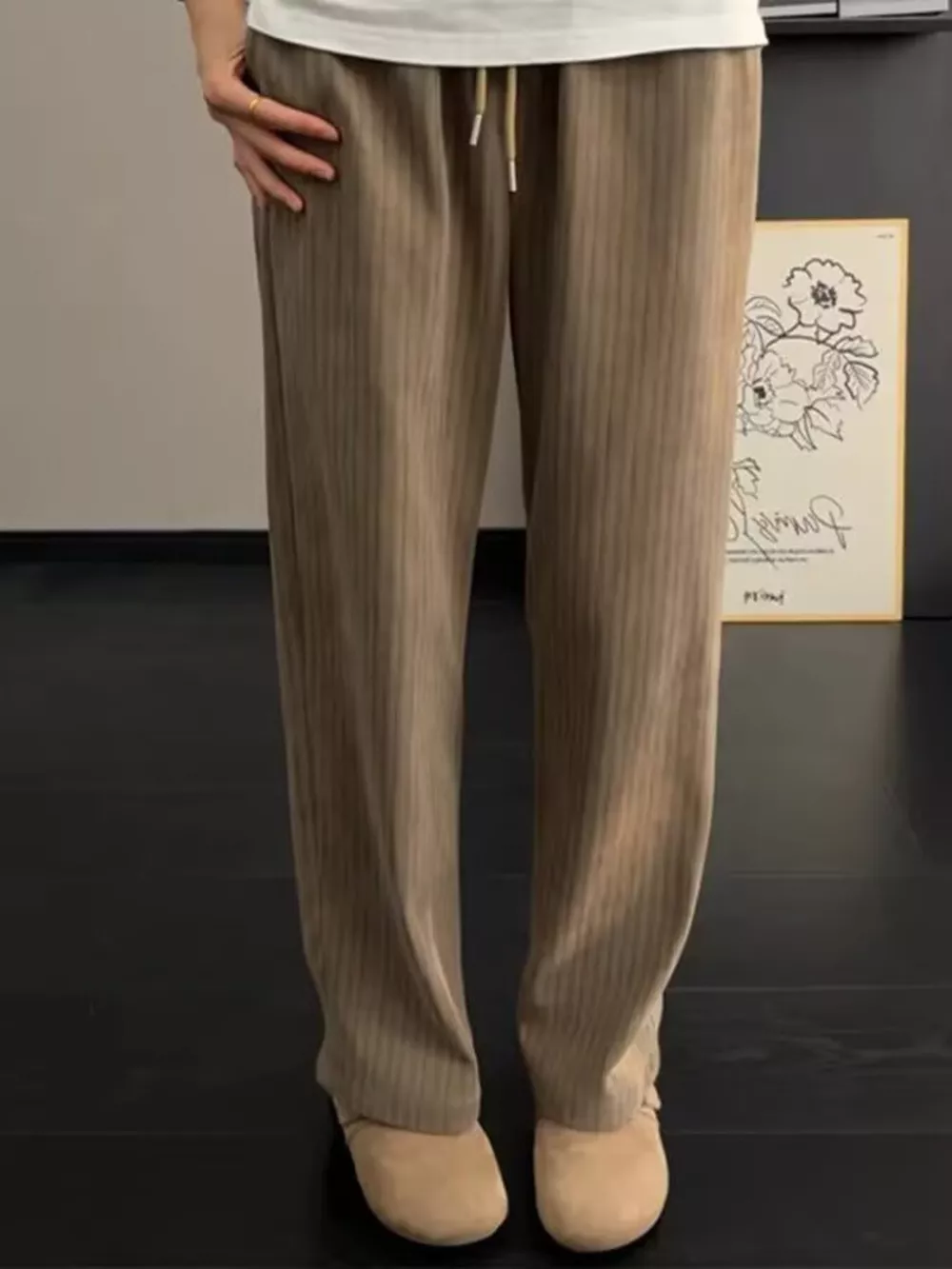 Men's Striped Wide-Leg Casual Pants, image 5