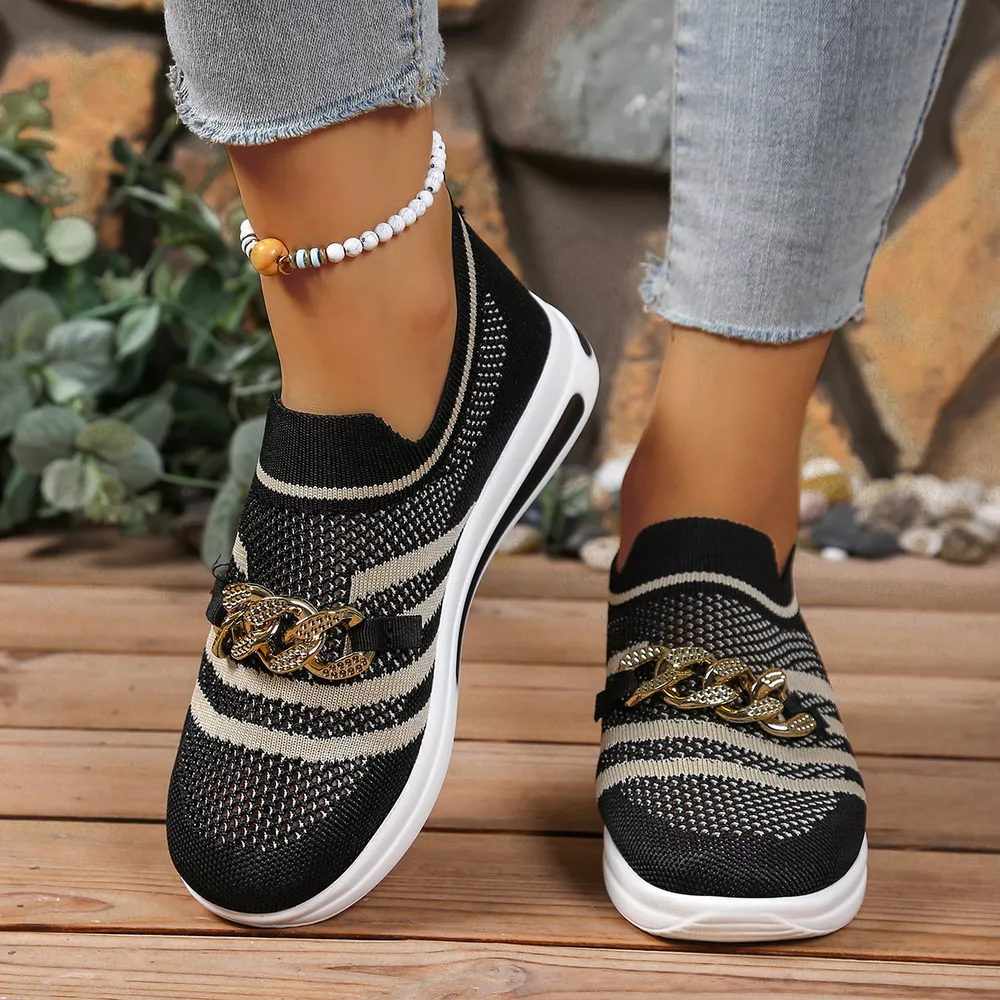 Round Toe Mesh Slip-Ons, image 12