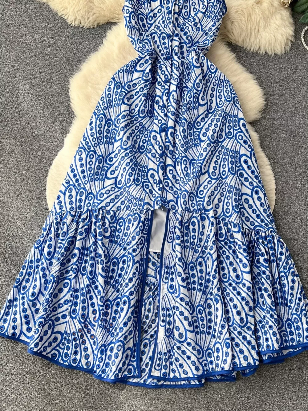 Eyelet Embroidered Tiered Cami Dress, image 12