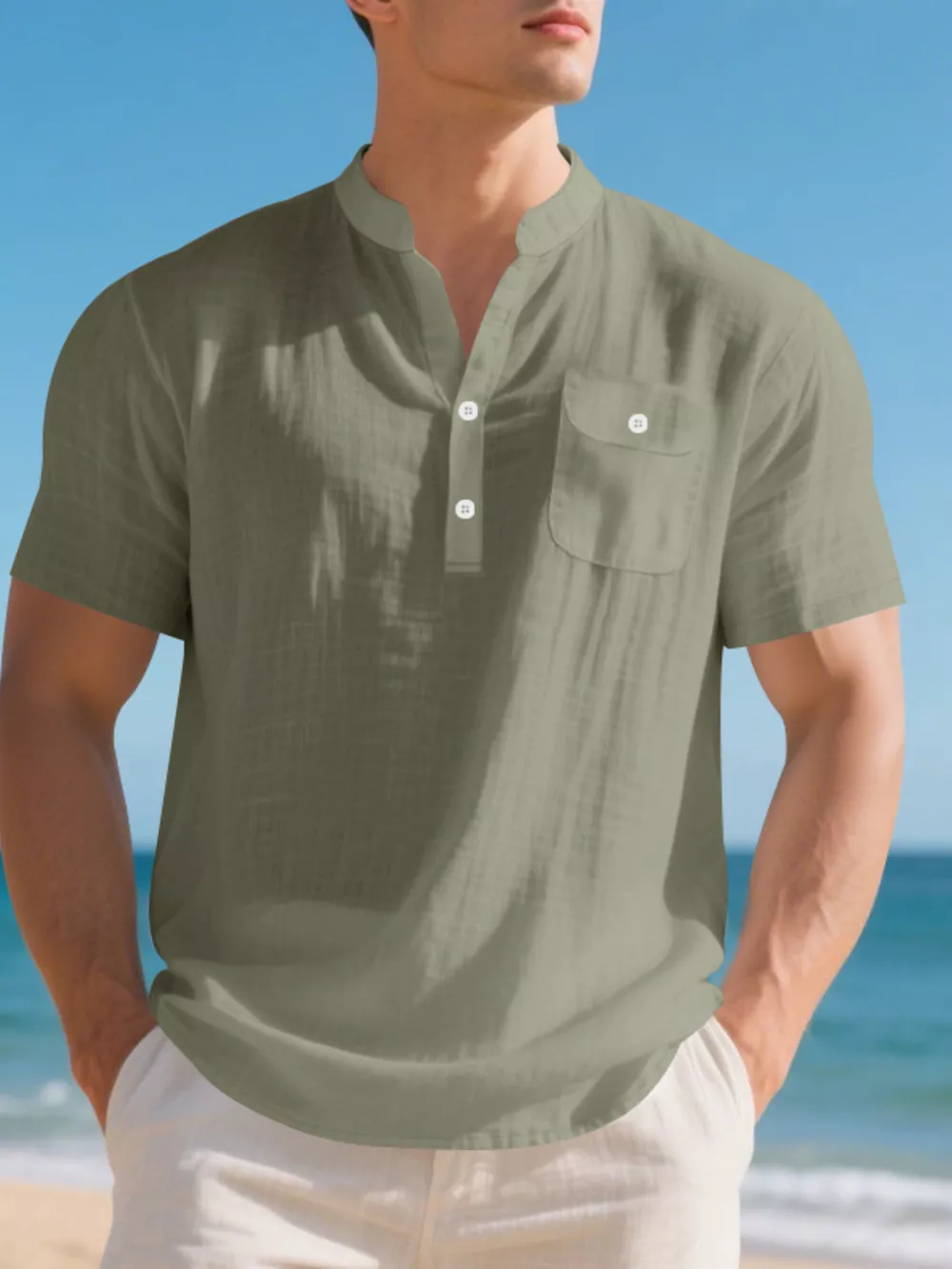 Men's Full Size Casual Short Sleeve Shirt Plus Size, image 11