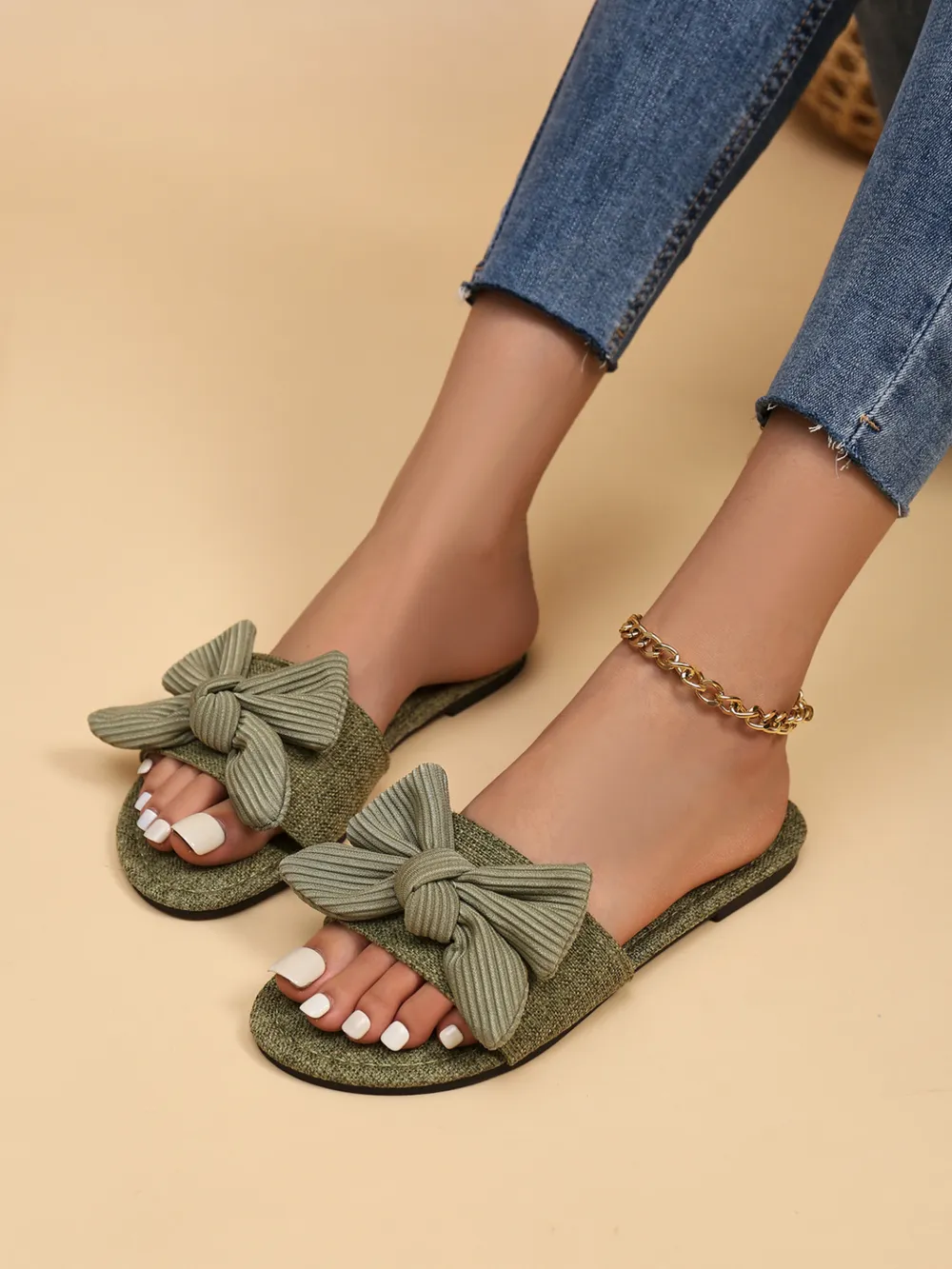 Bow Open Toe Sandals, image 3